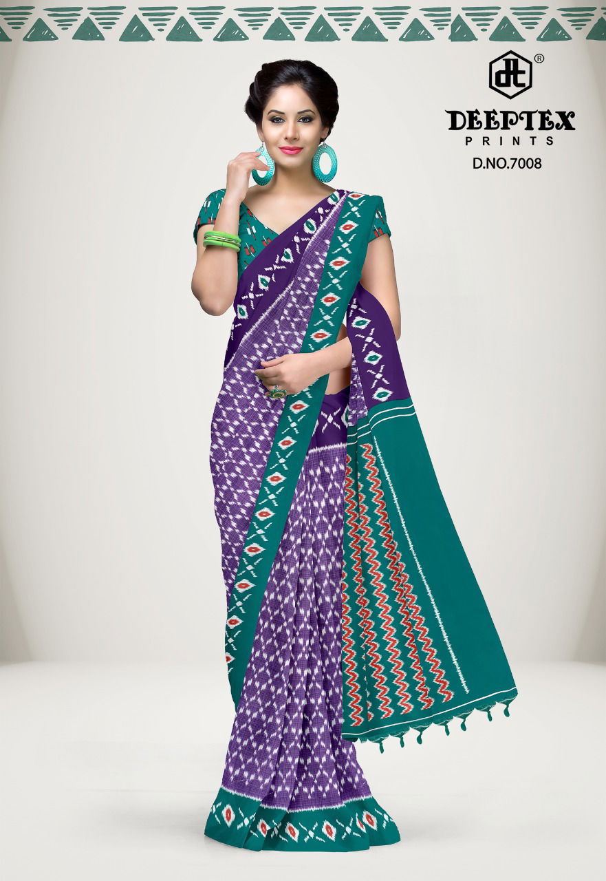 Deeptex Ikkat Special 7 Casual Wear Wholesale Saree Collection